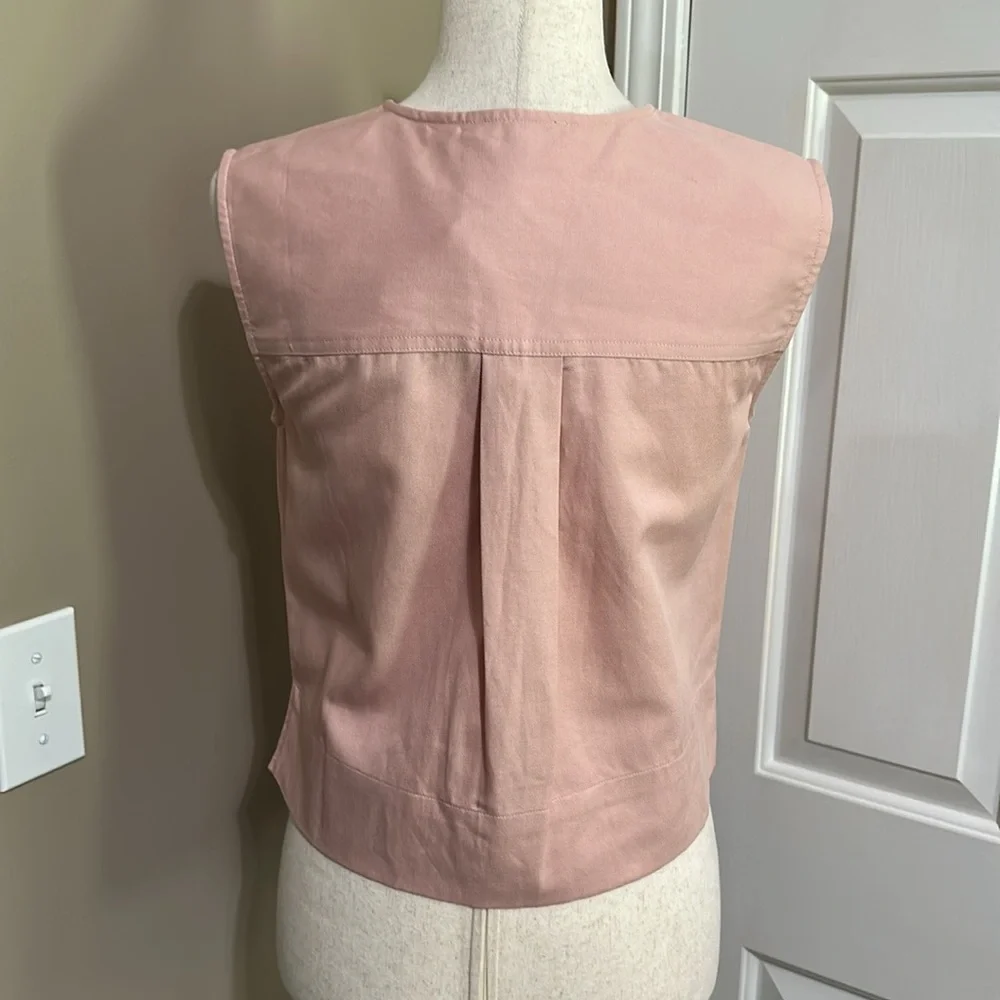 Madewell Crop Cargo-Pocket Crewneck Top in Pale Blush - Picture 8 of 9